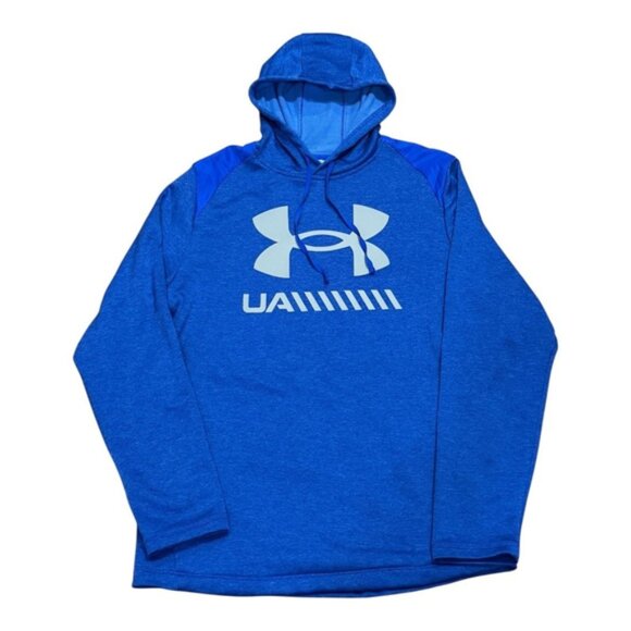 Other - Under Armour Hoodie Mens Medium Blue ColdGear Pullover Logo Athletic Sweatshirt